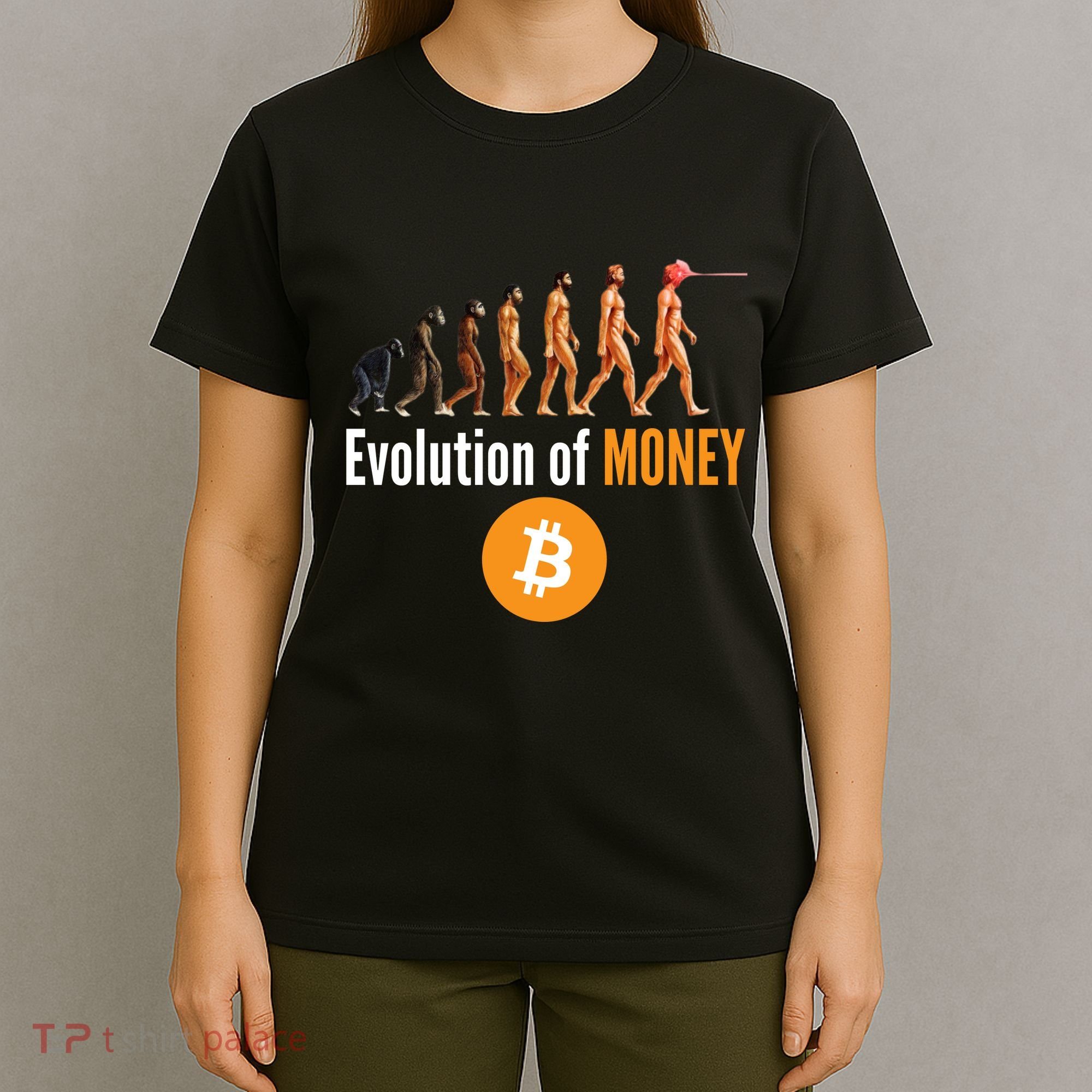 Evolution Of Bitcoin, BTC, Crypto, Cryptocurrency, Blockchain, HODL Bitcoin T-Shirt