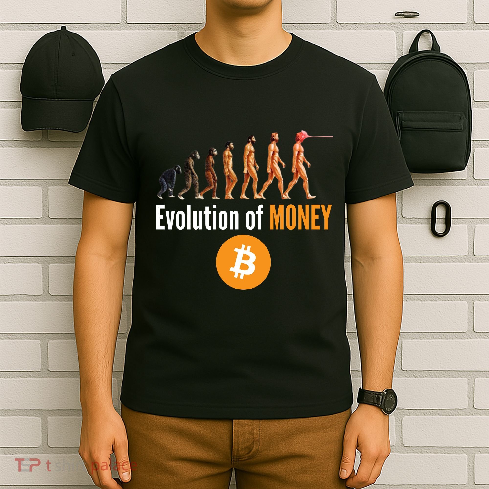 Evolution Of Bitcoin, BTC, Crypto, Cryptocurrency, Blockchain, HODL Bitcoin T-Shirt