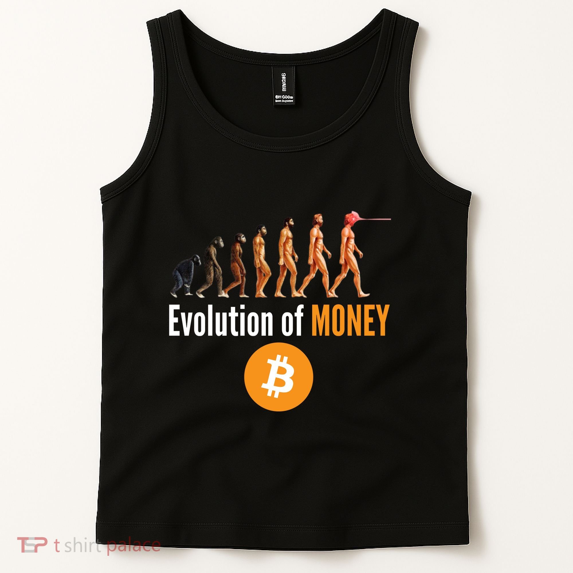 Evolution Of Bitcoin, BTC, Crypto, Cryptocurrency, Blockchain, HODL Bitcoin Tank Top