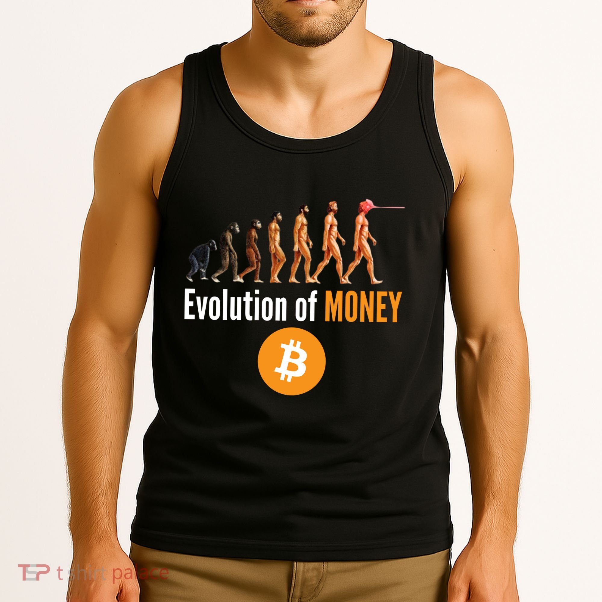 Evolution Of Bitcoin, BTC, Crypto, Cryptocurrency, Blockchain, HODL Bitcoin Tank Top
