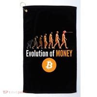 Evolution Of Bitcoin, BTC, Crypto, Cryptocurrency, Blockchain, HODL Bitcoin Golf Towel thumb 0