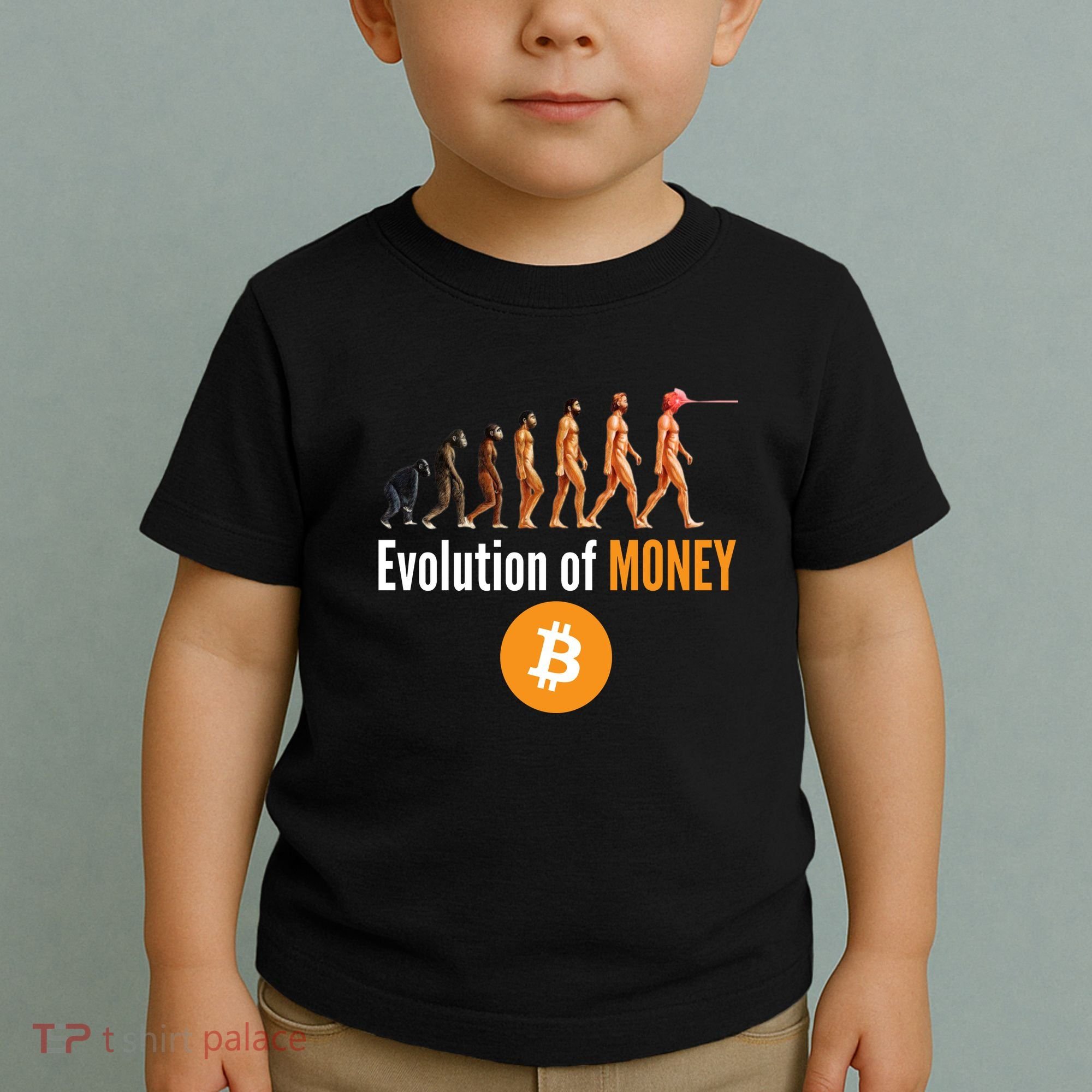 Evolution Of Bitcoin, BTC, Crypto, Cryptocurrency, Blockchain, HODL Bitcoin Toddler T-Shirt