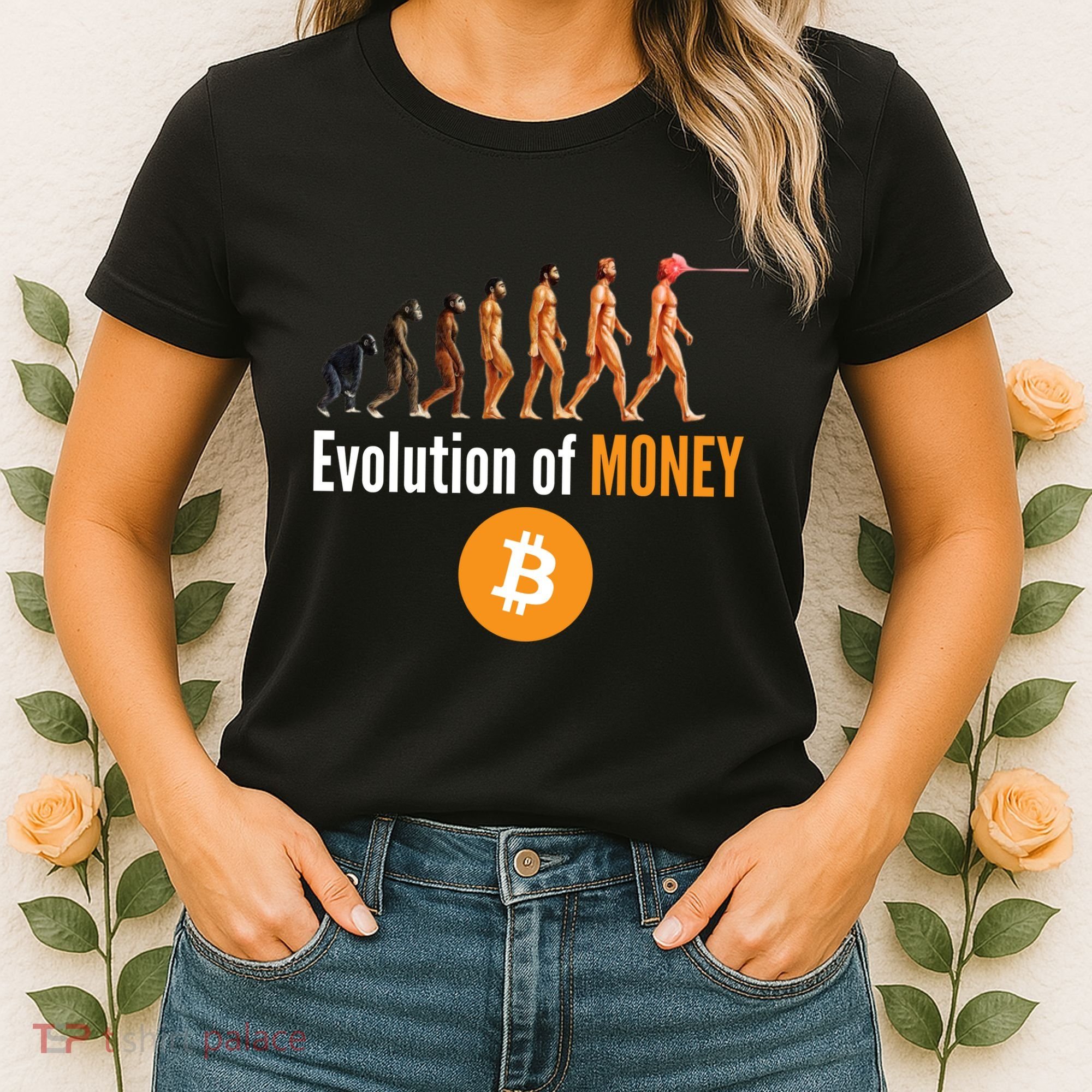 Evolution Of Bitcoin, BTC, Crypto, Cryptocurrency, Blockchain, HODL Bitcoin Women's T-Shirt