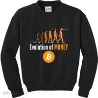 Evolution Of Bitcoin, BTC, Crypto, Cryptocurrency, Blockchain, HODL Bitcoin Kids Sweatshirt thumb 0