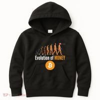 Evolution Of Bitcoin, BTC, Crypto, Cryptocurrency, Blockchain, HODL Bitcoin Kids Hoodie thumb 0