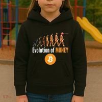 Evolution Of Bitcoin, BTC, Crypto, Cryptocurrency, Blockchain, HODL Bitcoin Kids Hoodie thumb 3