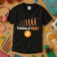 Evolution Of Bitcoin, BTC, Crypto, Cryptocurrency, Blockchain, HODL Bitcoin Kids T-Shirt thumb 3