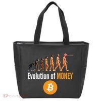 Evolution Of Bitcoin, BTC, Crypto, Cryptocurrency, Blockchain, HODL Bitcoin Tote Bag thumb 0