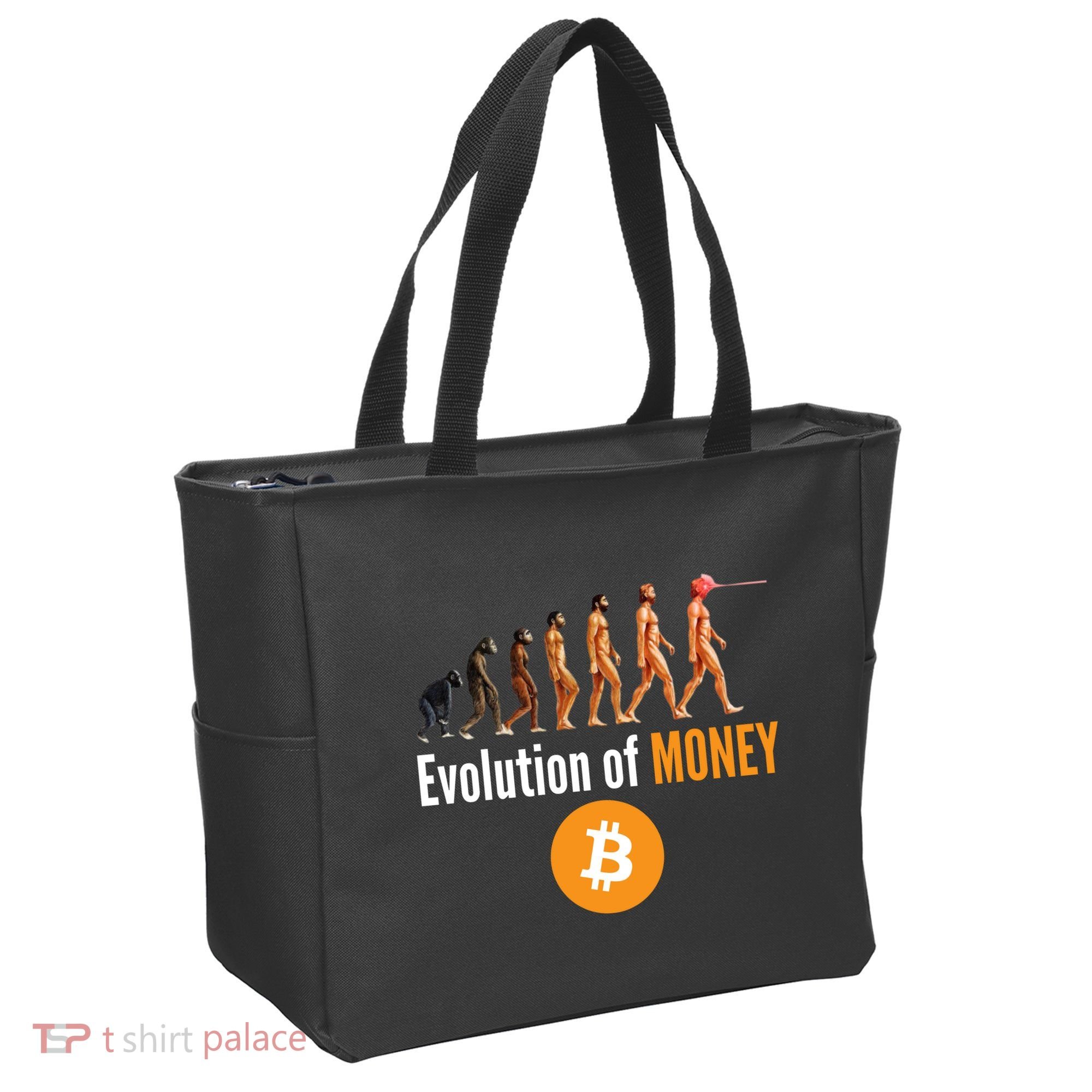 Evolution Of Bitcoin, BTC, Crypto, Cryptocurrency, Blockchain, HODL Bitcoin Tote Bag