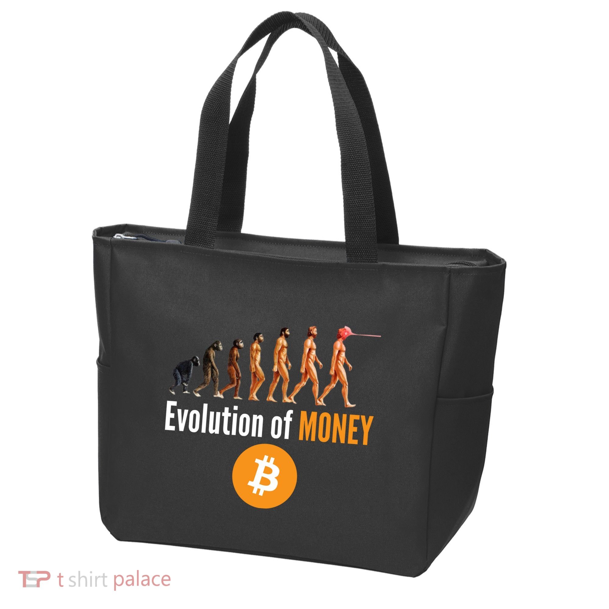 Evolution Of Bitcoin, BTC, Crypto, Cryptocurrency, Blockchain, HODL Bitcoin Tote Bag