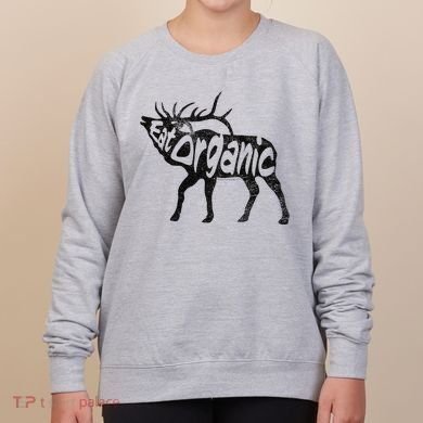 Eating Organic Bugling Bull Elk Wapiti Women's Sweatshirt