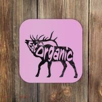 Eating Organic Bugling Bull Elk Wapiti Coaster thumb 0