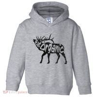 Eating Organic Bugling Bull Elk Wapiti Toddler Hoodie thumb 0