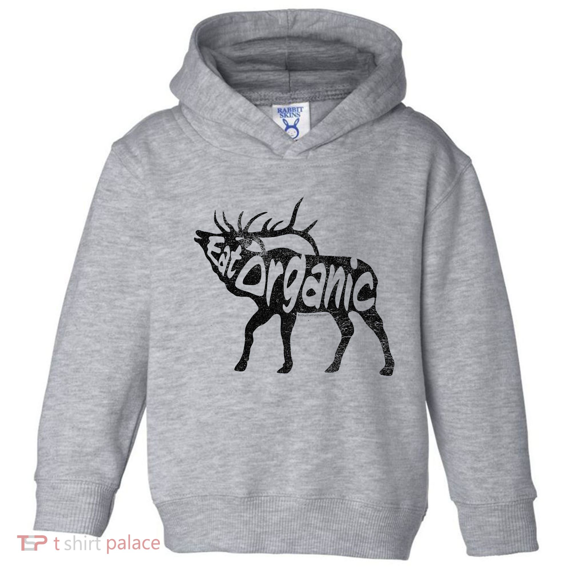 Eating Organic Bugling Bull Elk Wapiti Toddler Hoodie