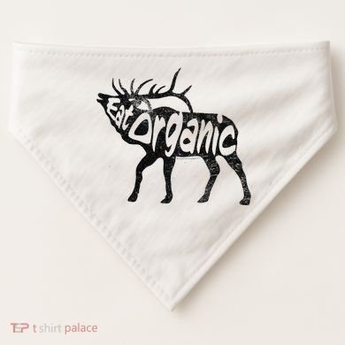Eating Organic Bugling Bull Elk Wapiti USA-Made Doggie Bandana