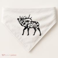 Eating Organic Bugling Bull Elk Wapiti USA-Made Doggie Bandana thumb 0