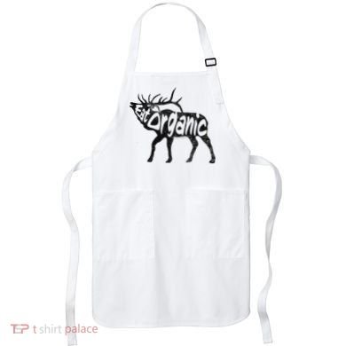 Eating Organic Bugling Bull Elk Wapiti Apron