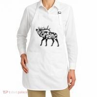 Eating Organic Bugling Bull Elk Wapiti Apron thumb 2