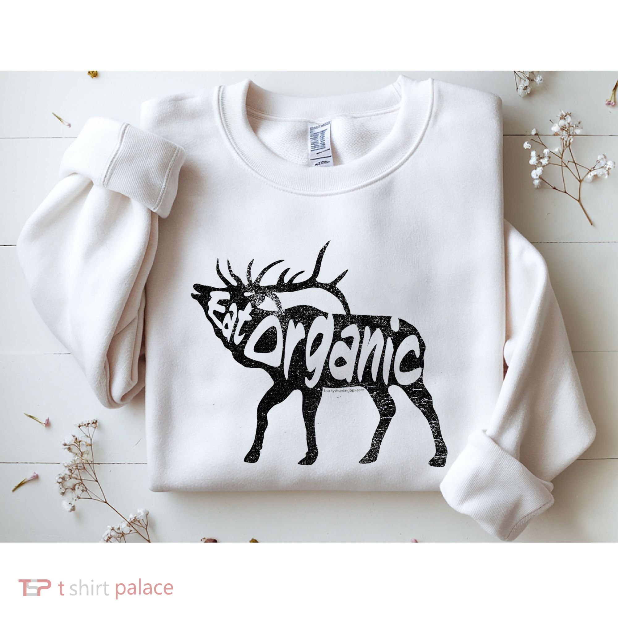 Eating Organic Bugling Bull Elk Wapiti Sweatshirt