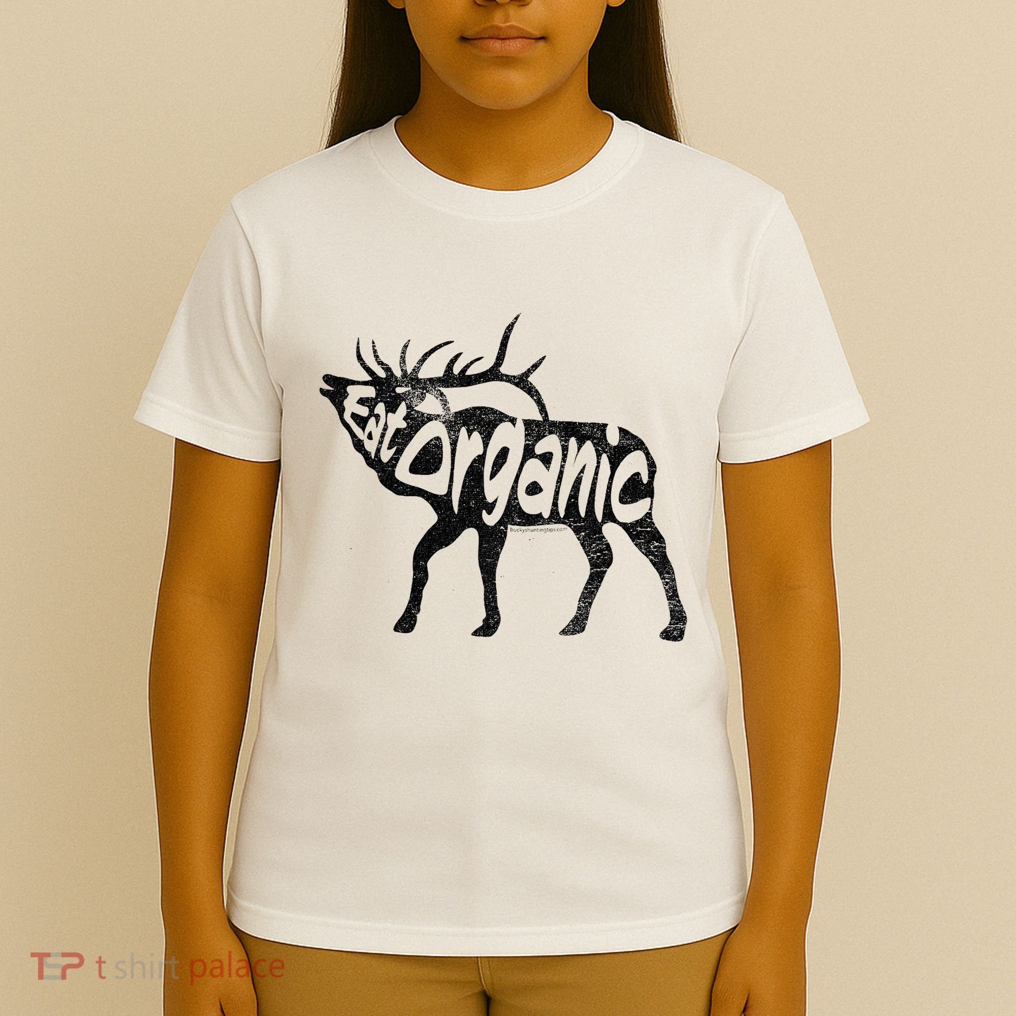 Eating Organic Bugling Bull Elk Wapiti T-Shirt