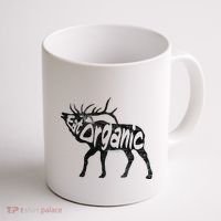 Eating Organic Bugling Bull Elk Wapiti Coffee Mug thumb 1
