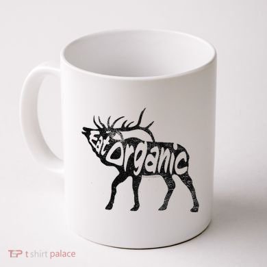 Eating Organic Bugling Bull Elk Wapiti Coffee Mug