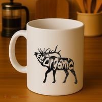 Eating Organic Bugling Bull Elk Wapiti Coffee Mug thumb 4