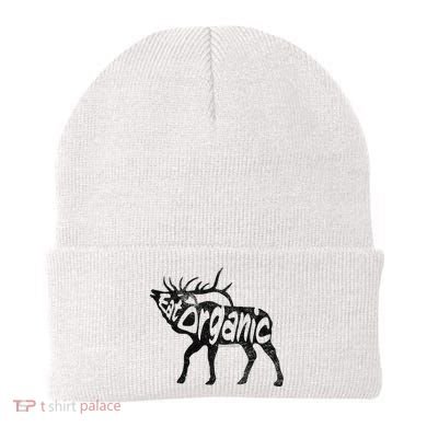 Eating Organic Bugling Bull Elk Wapiti Beanie