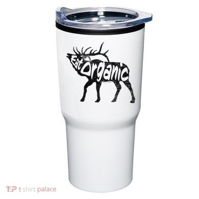 Eating Organic Bugling Bull Elk Wapiti Tumbler