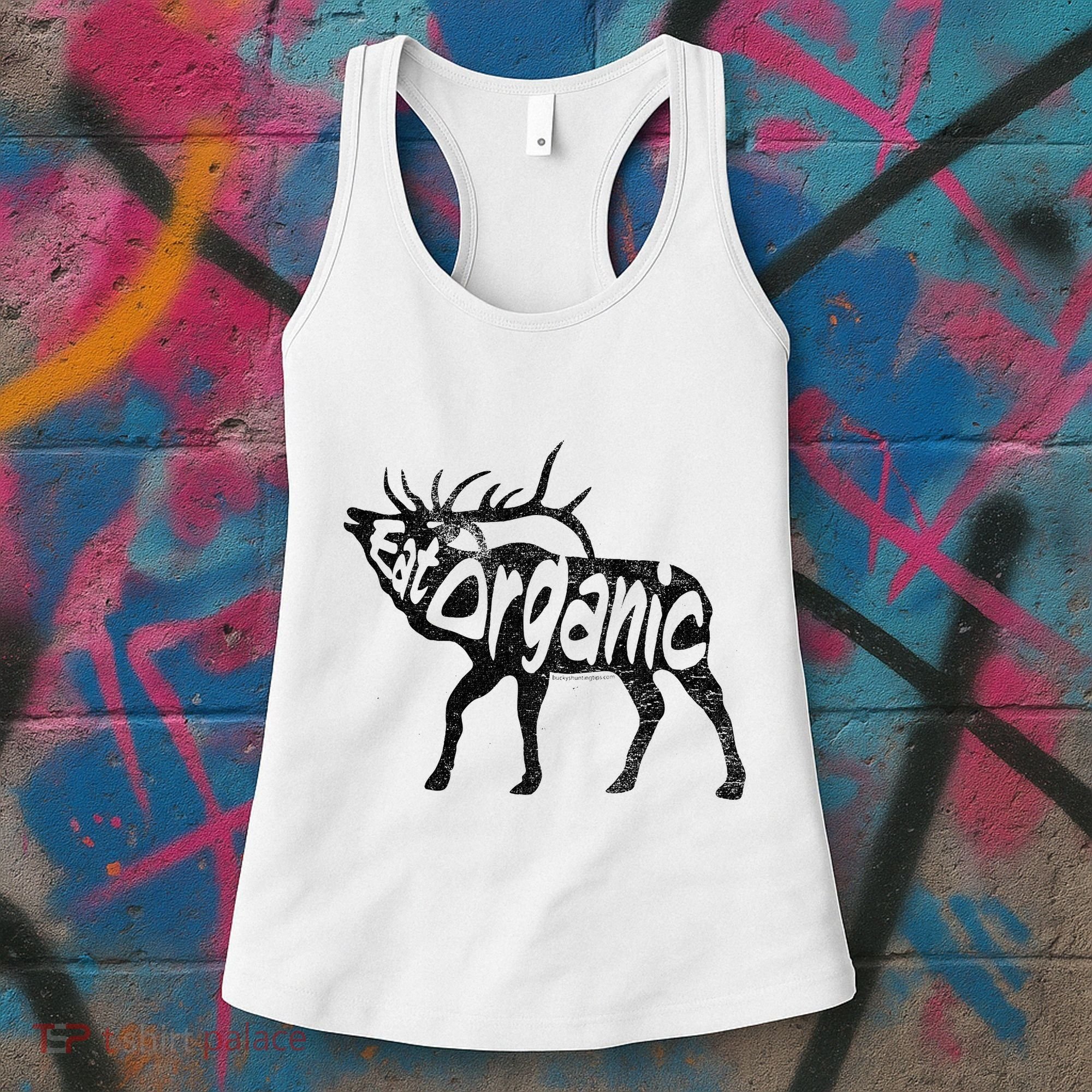 Eating Organic Bugling Bull Elk Wapiti Women's Tank Top