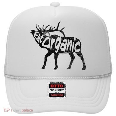 Eating Organic Bugling Bull Elk Wapiti Hat