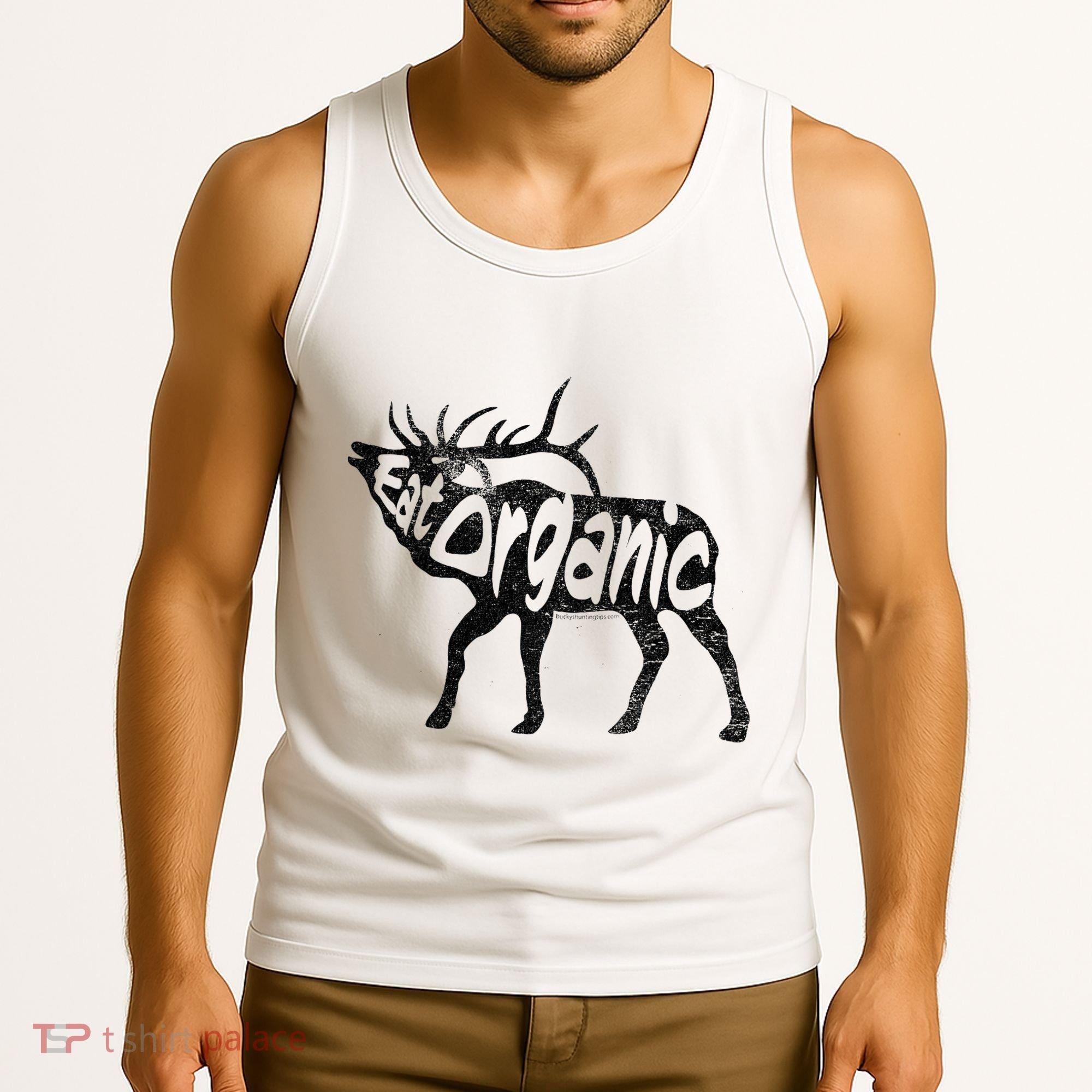 Eating Organic Bugling Bull Elk Wapiti Tank Top