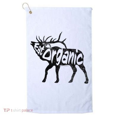 Eating Organic Bugling Bull Elk Wapiti Golf Towel