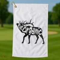 Eating Organic Bugling Bull Elk Wapiti Golf Towel thumb 1
