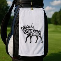 Eating Organic Bugling Bull Elk Wapiti Golf Towel thumb 2
