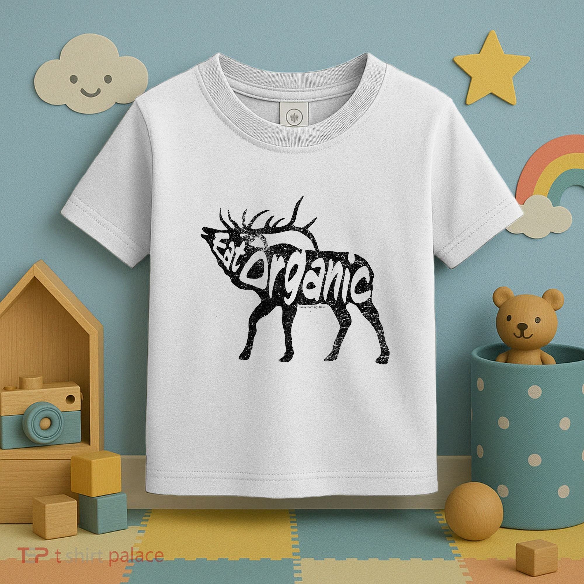 Eating Organic Bugling Bull Elk Wapiti Toddler T-Shirt