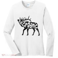 Eating Organic Bugling Bull Elk Wapiti Women's Long Sleeve Shirt thumb 0