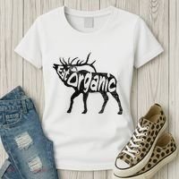 Eating Organic Bugling Bull Elk Wapiti Women's T-Shirt thumb 3