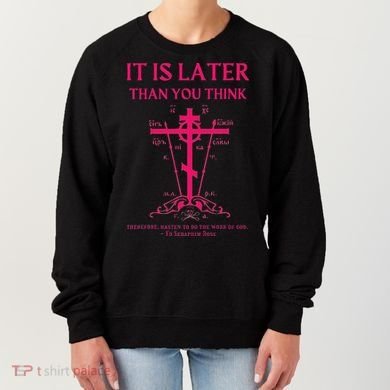 Eastern Orthodox Christian Seraphim Rose Calvary Cross Women's Sweatshirt