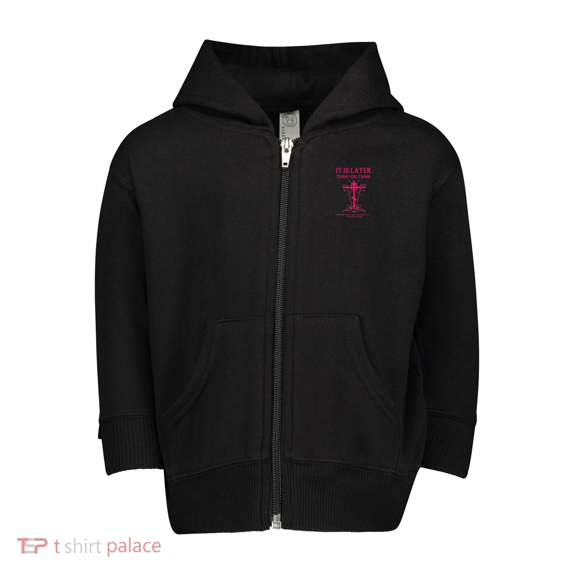 Eastern Orthodox Christian Seraphim Rose Calvary Cross Toddler Zip Fleece Hoodie