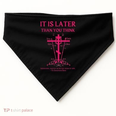 Eastern Orthodox Christian Seraphim Rose Calvary Cross USA-Made Doggie Bandana