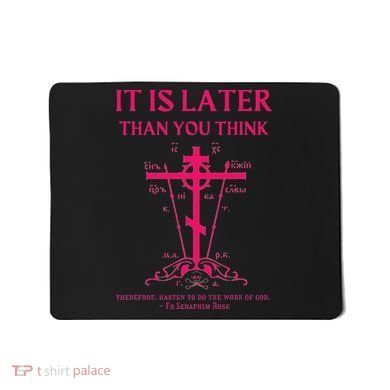 Eastern Orthodox Christian Seraphim Rose Calvary Cross Mousepad
