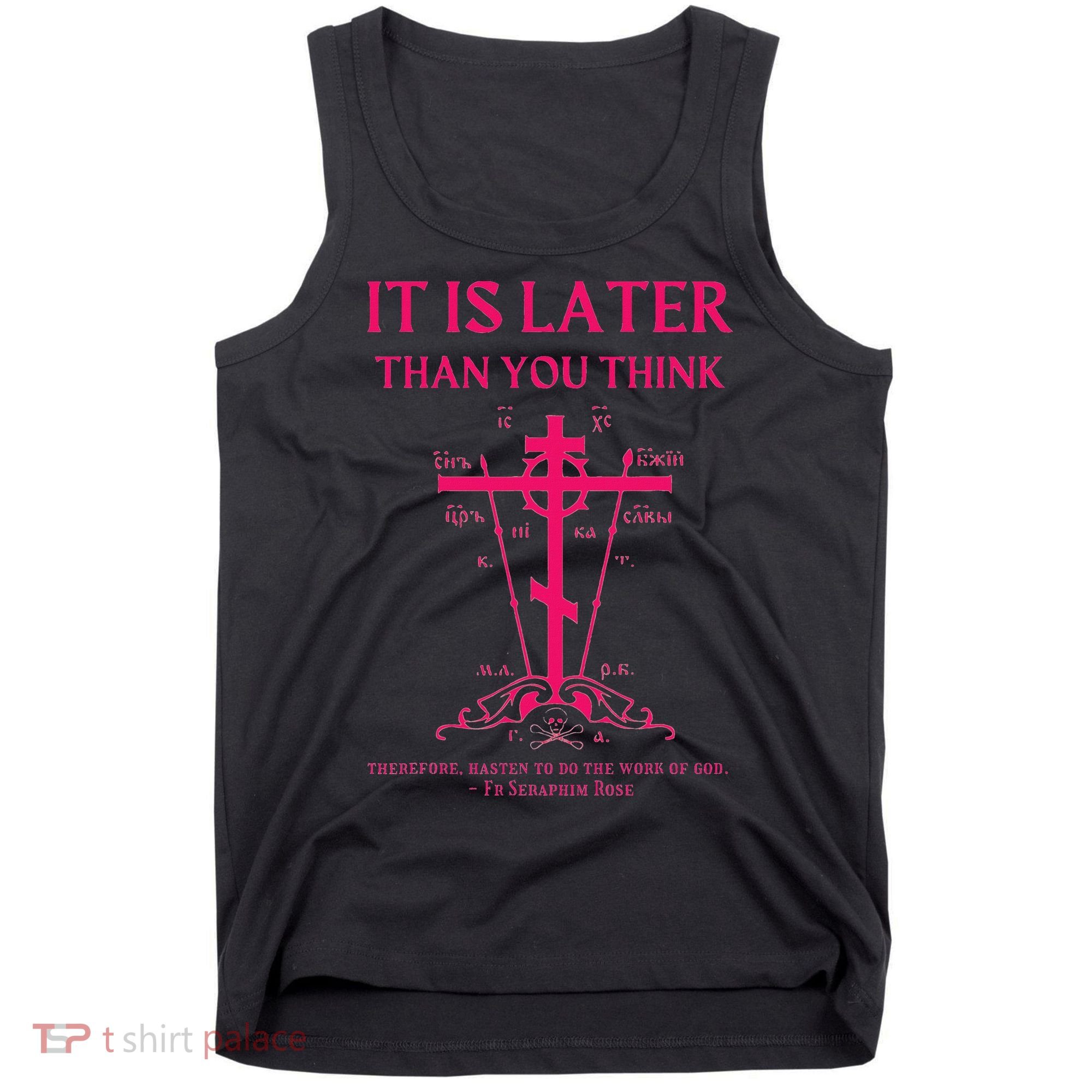 Eastern Orthodox Christian Seraphim Rose Calvary Cross Tank Top