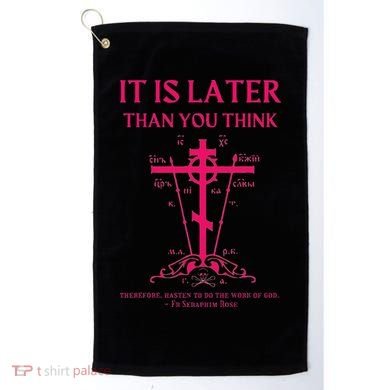 Eastern Orthodox Christian Seraphim Rose Calvary Cross Golf Towel
