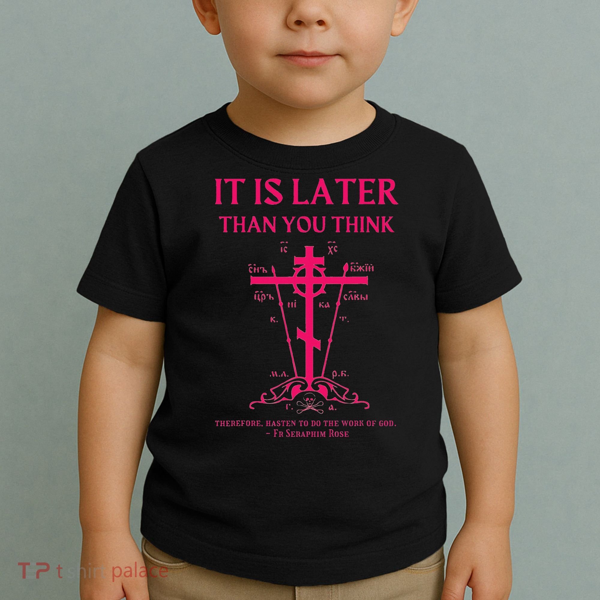 Eastern Orthodox Christian Seraphim Rose Calvary Cross Toddler T-Shirt