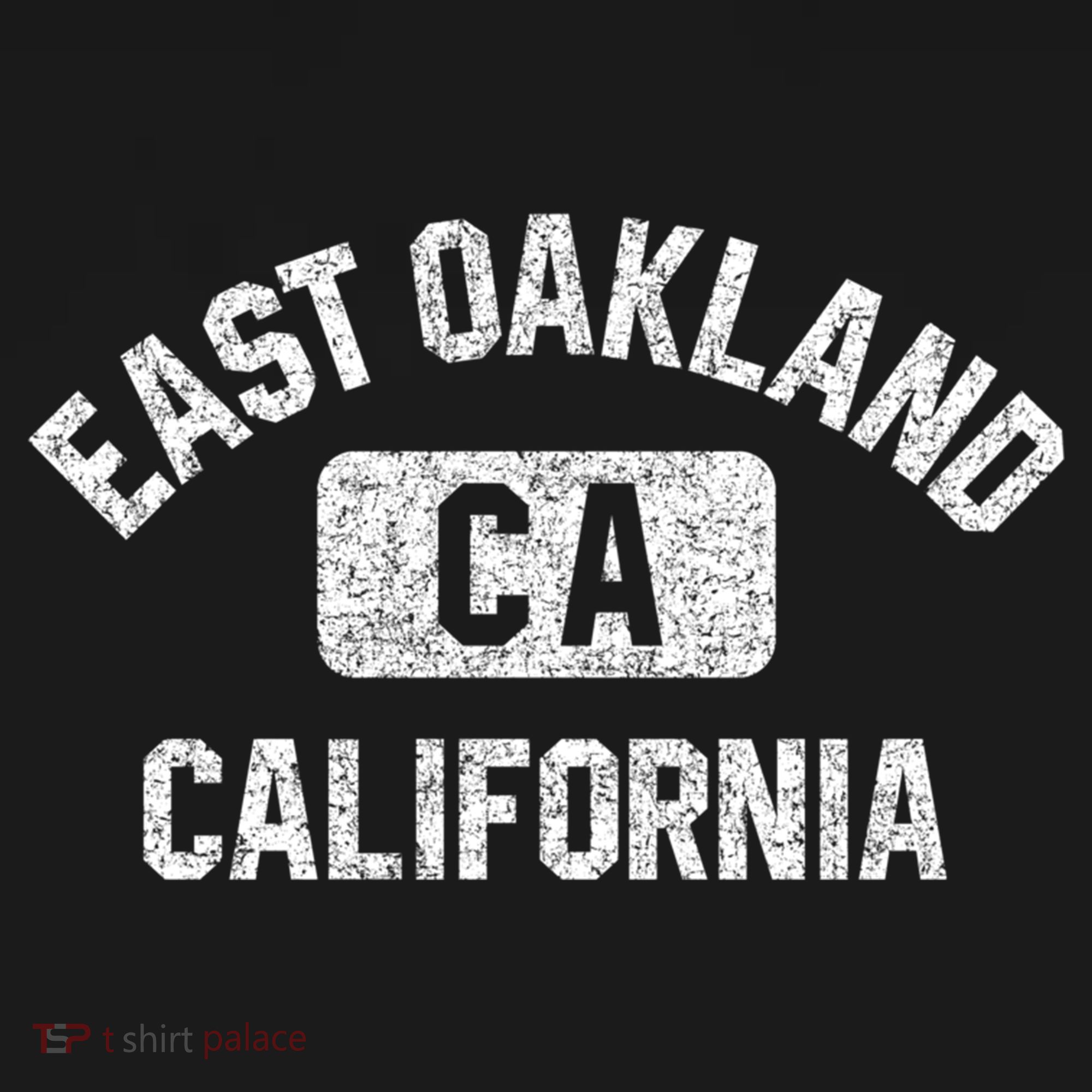 East Oakland Ca California Gym Style Distressed White Print Gift Ornament
