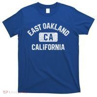 East Oakland Ca California Gym Style Distressed White Print Gift T-Shirt thumb 0