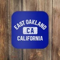 East Oakland Ca California Gym Style Distressed White Print Gift Coaster thumb 0