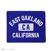 East Oakland Ca California Gym Style Distressed White Print Gift Mousepad thumb 0