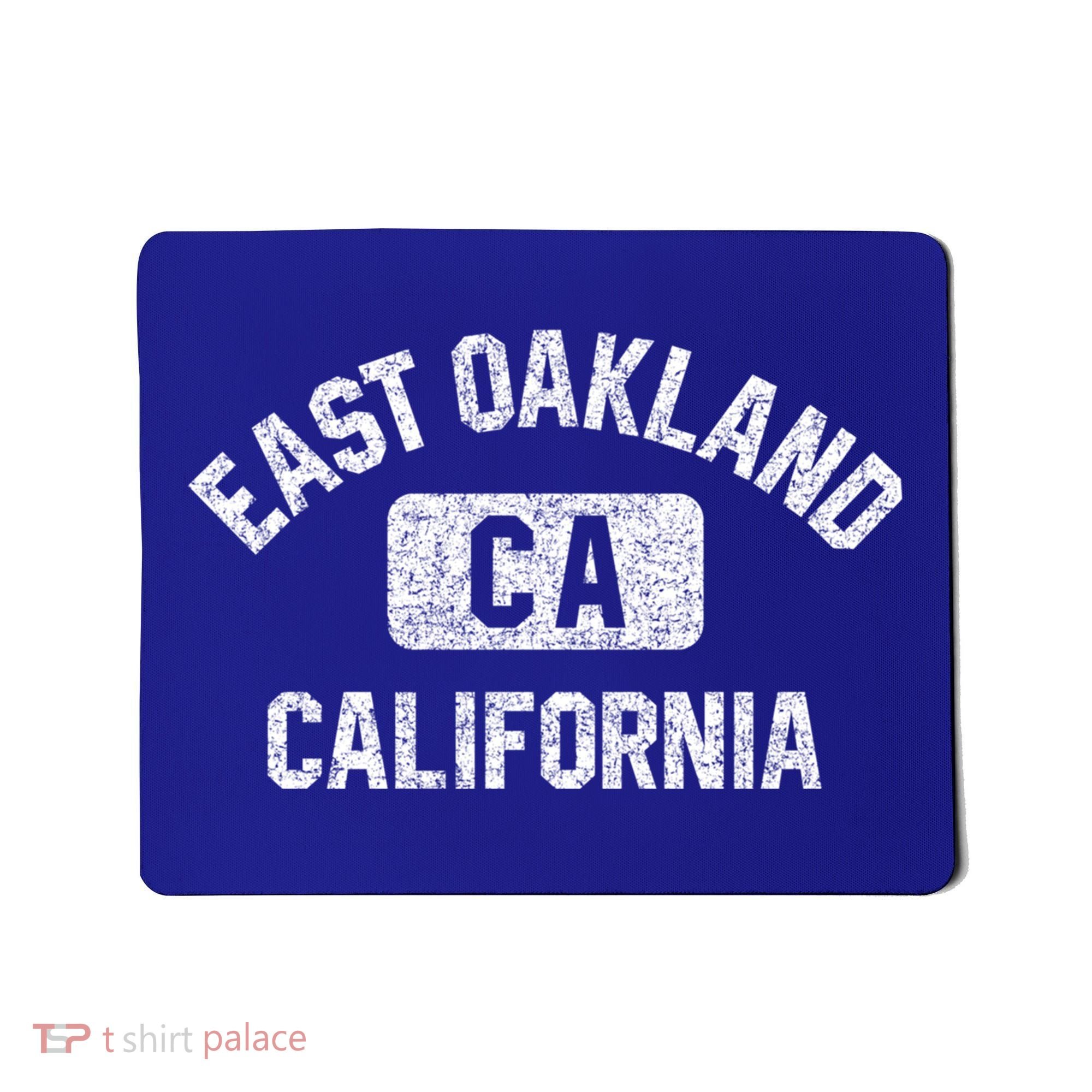East Oakland Ca California Gym Style Distressed White Print Gift Mousepad